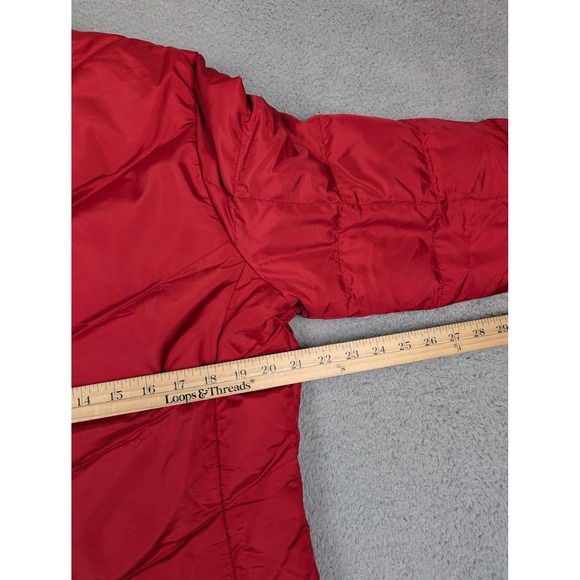 Harley Davidson Jacket Womens Tall Large Red Down Puffer Zip Riding Coat - Picture 12 of 13
